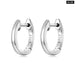 925 Sterling Silver 4 Colours Tiny Ear Hoops Plated Black