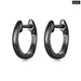 925 Sterling Silver 4 Colours Tiny Ear Hoops Plated Black