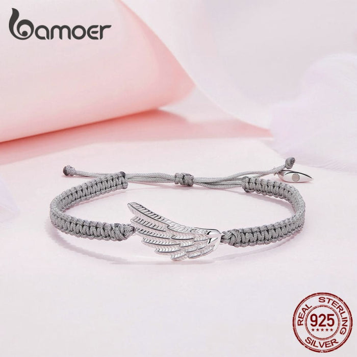 925 Sterling Silver Angel And Demon Lovers’ Rope Bracelet