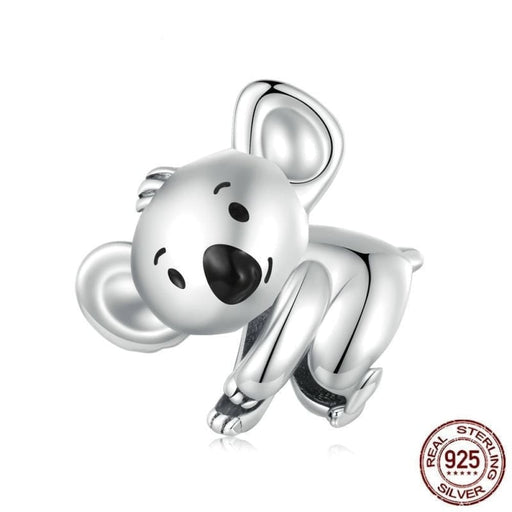 925 Sterling Silver Cute Koala Bead Animal Hug Charms