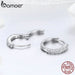 925 Sterling Silver Dazzling Cz Crystal Circle Round Hoop