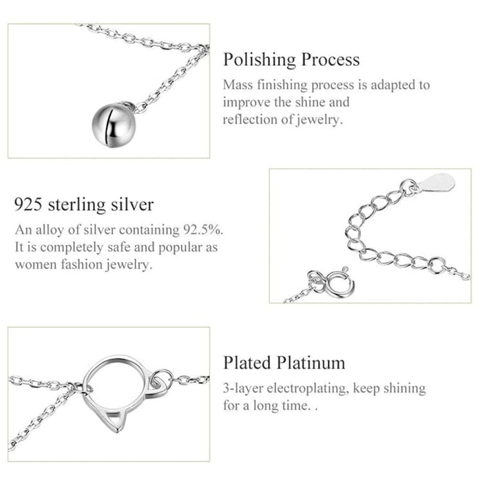 925 Sterling Silver Essential Bead Link Anklets