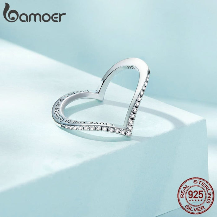 925 Sterling Silver Heart Ring 14k Gold Plated Sparkling