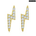 925 Sterling Silver Lightning Stud Earrings For Women