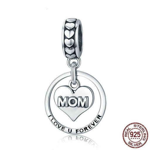 925 Sterling Silver i Love u Forever Mom Mother Engrave