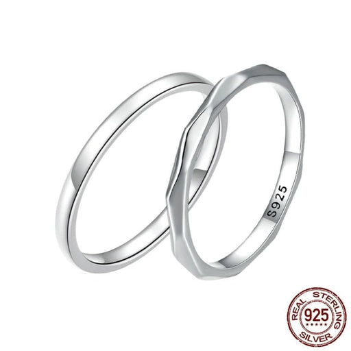 925 Sterling Silver Minimalism Simple Ring For Women