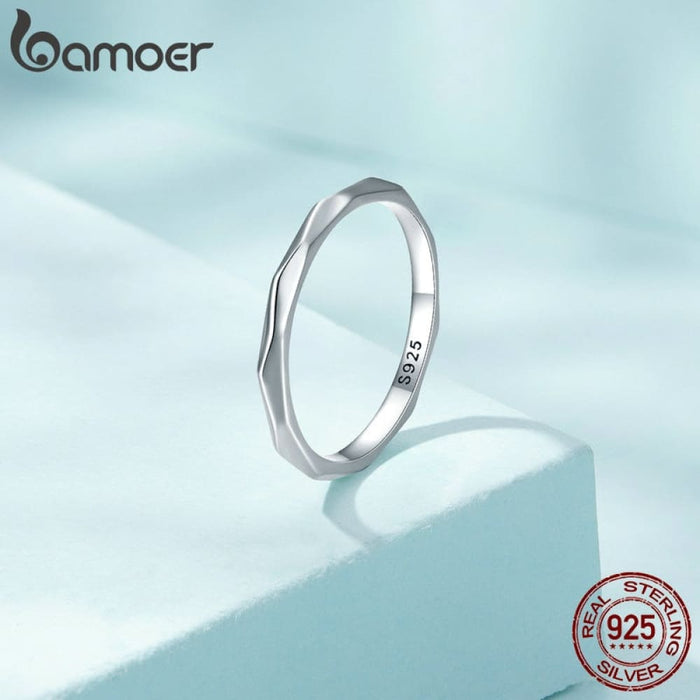 925 Sterling Silver Minimalism Simple Ring For Women