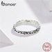 2mm 925 Sterling Silver Pattern Minimalist Band Ring