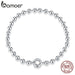 925 Sterling Silver Pure Round Bead Forever Love Chain