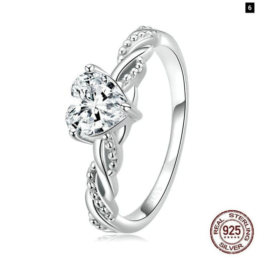 925 Sterling Silver Romantic Love Ring For Women