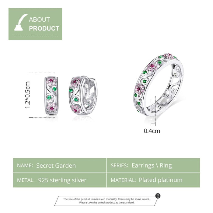 925 Sterling Silver Secret Garden Finger Ring For Women