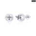 925 Sterling Silver Bee Story Clear Cz Exquisite Stud