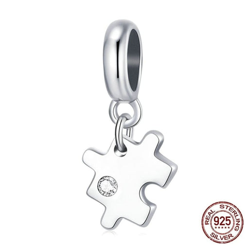 925 Sterling Silver Stylish Puzzle Charm Love Bead Pendant