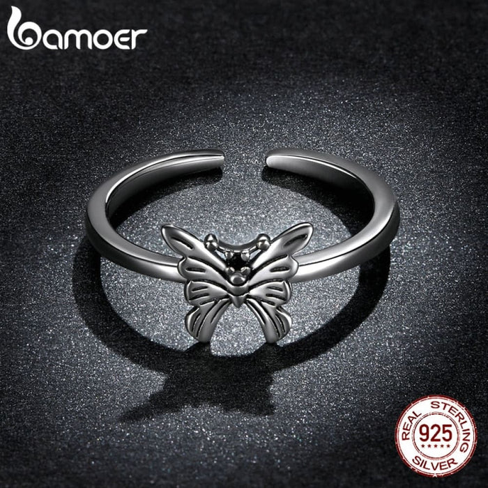 925 Sterling Silver Swallowtail Butterfly Ring Frog