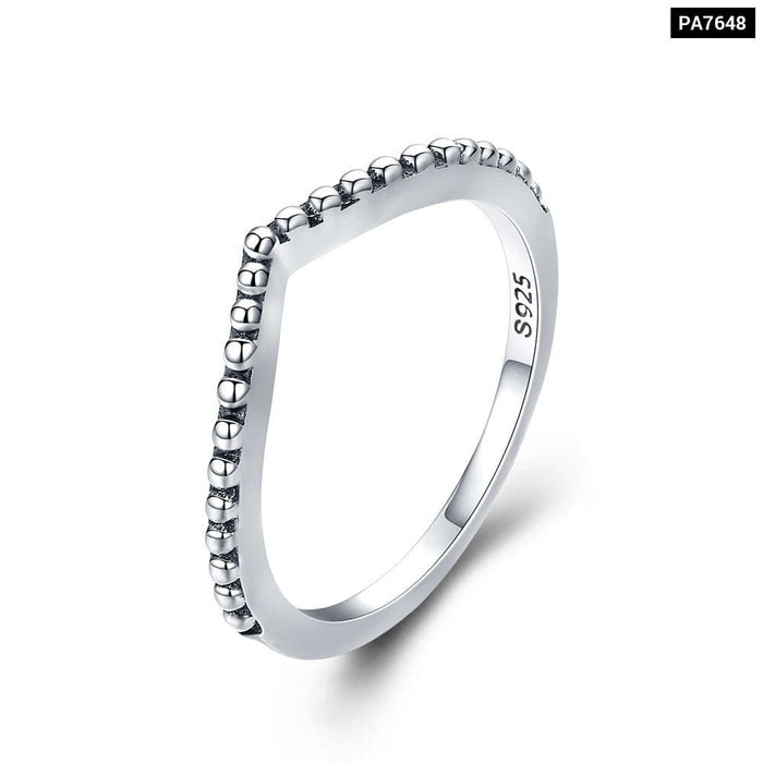 925 Sterling Silver Water Droplet Clear Cz Finger Rings