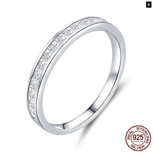 925 Sterling Silver Aaa Zirconia Finger Rings For Women