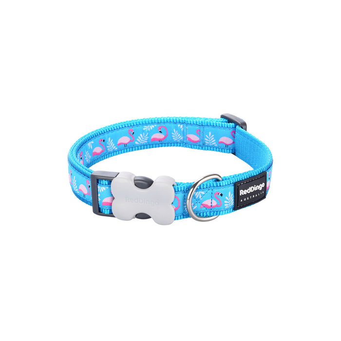 Dog Collar By Red Dingo Flamingo Turquoise