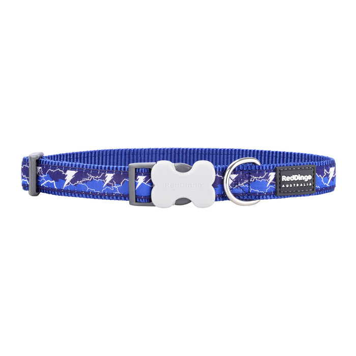 Dog Collar By Red Dingo Lightning Navy Blue