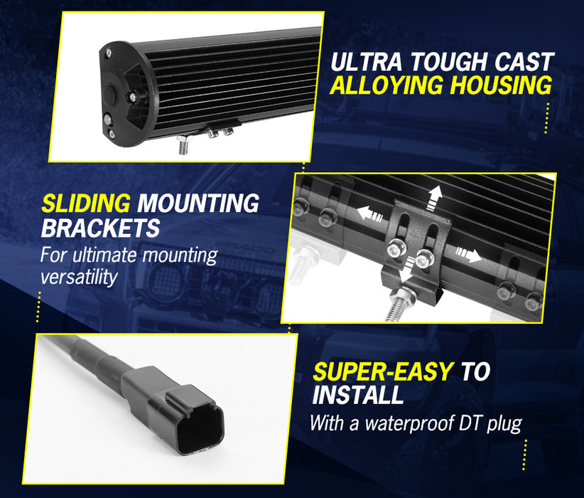 23Inch Led Light Bar Spot Flood Driving Offroad Lamp 20 / 23" 4Wd