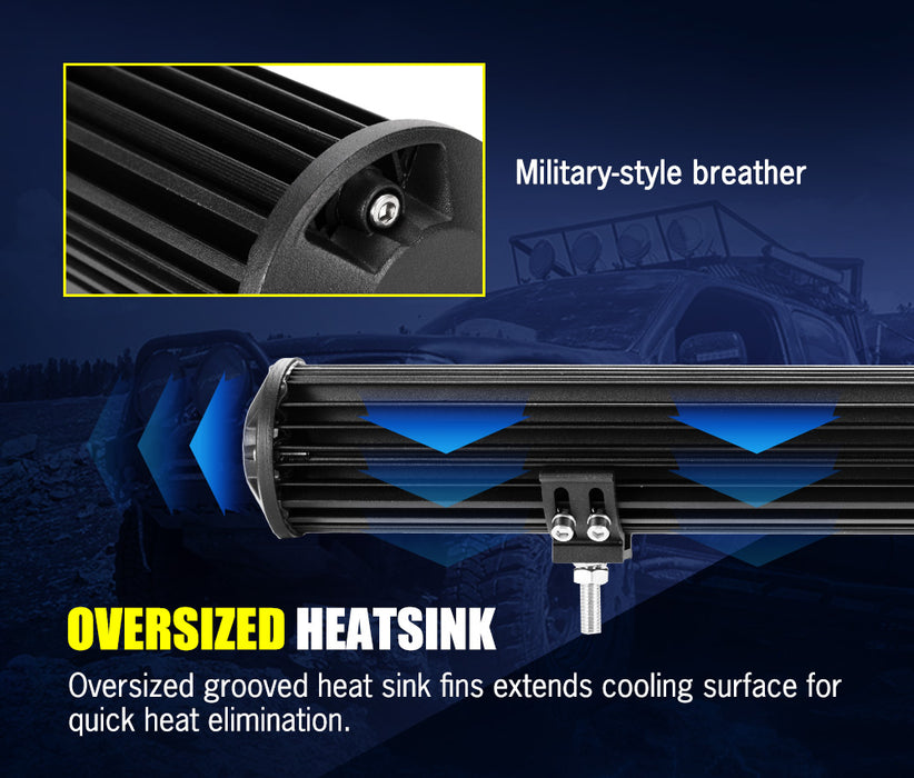 20Inch Led Light Bar Slim Dual Row Flood Spot Combo Beam 4X4 Offroad