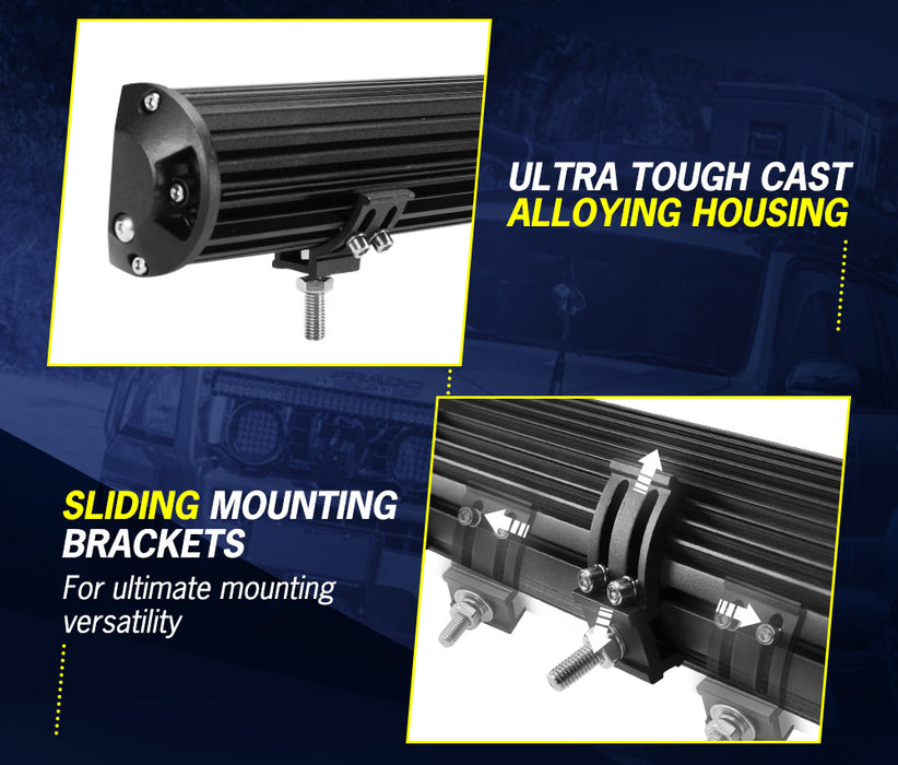 20Inch Led Light Bar Slim Dual Row Flood Spot Combo Beam 4X4 Offroad