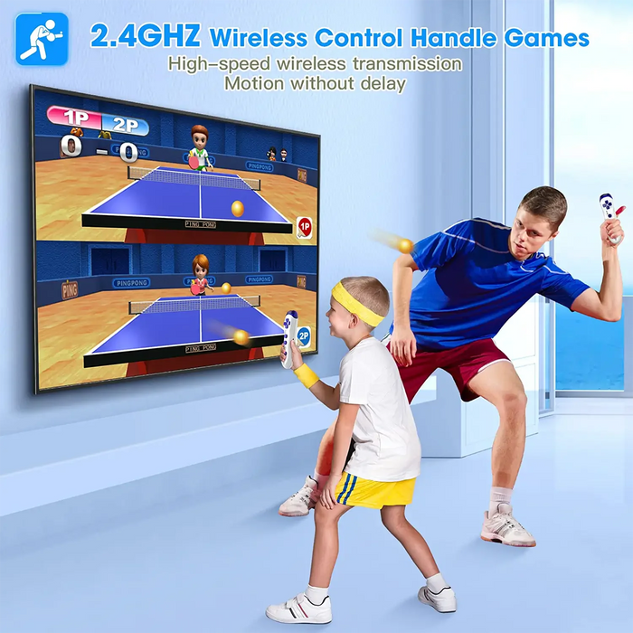Tv / Pc Dance Mat Game Dual User Wireless Handles Non Slip Pads