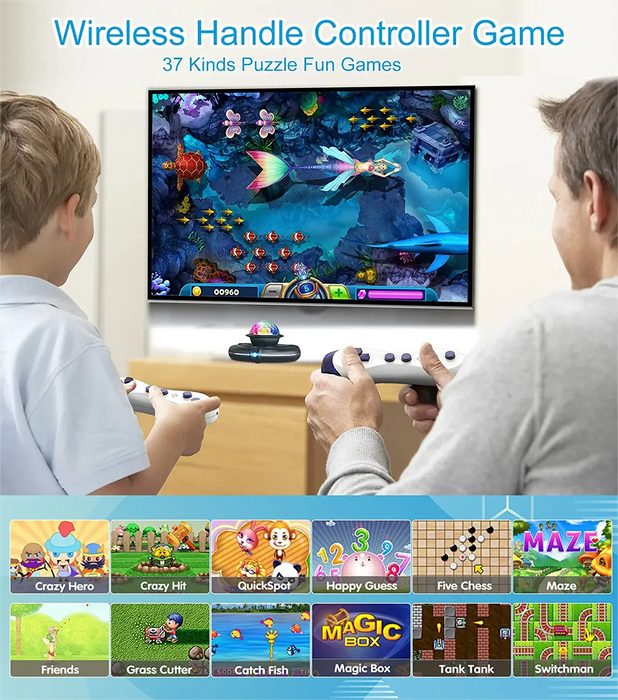 Tv / Pc Dance Mat Game Dual User Wireless Handles Non Slip Pads