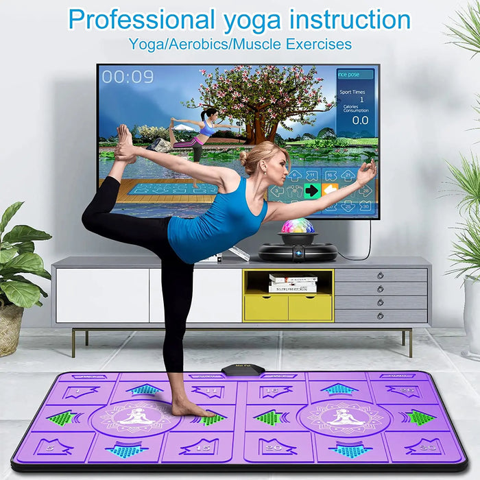 Wireless Dance Mat Game For Tv / Pc Double User With Motion Sensing & Non Slip Pads