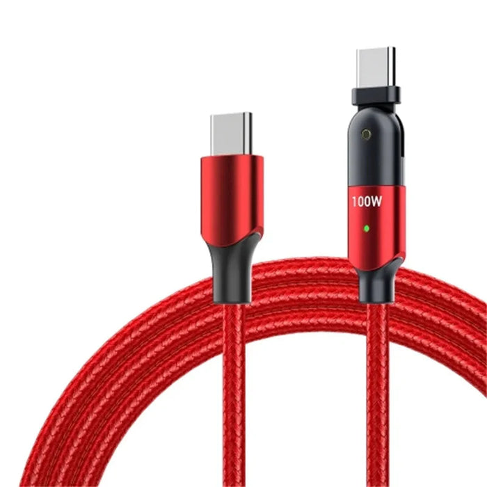 90 Degree Usb C To C Fast Charging Cable Compatible With Iphone 15 / 15 Pro & Android