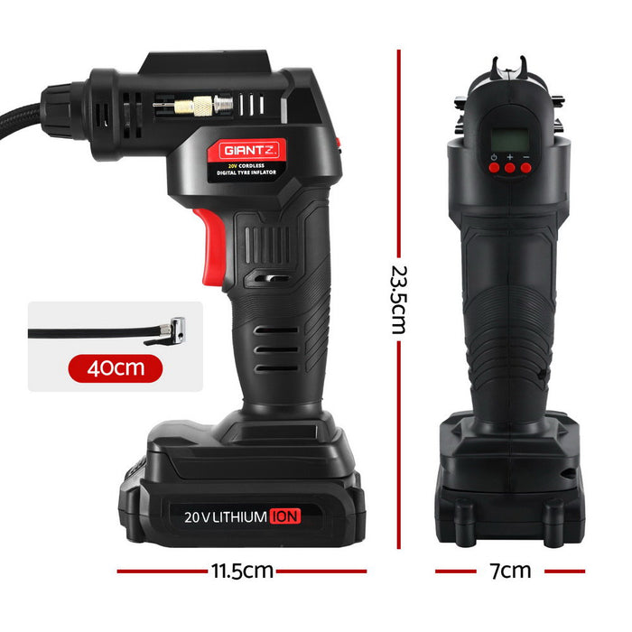 20V Air Compressor 120Psi Electric Portable Air Inflator Led Light