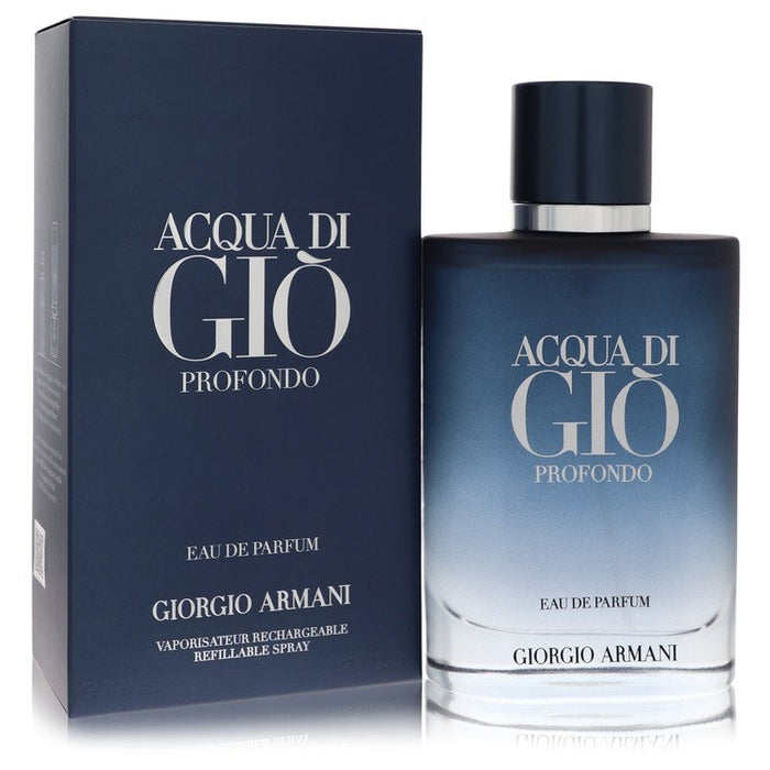 Acqua Di Gio Profondo Eau De Parfum Spray Refillable By Giorgio Armani For Men-100 Ml