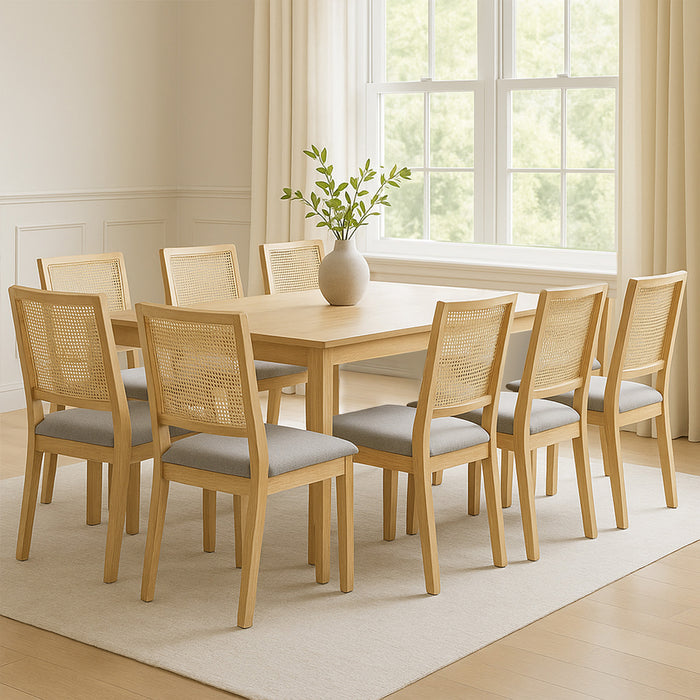 8Xcane Dining Chair Rattan Armless Seat