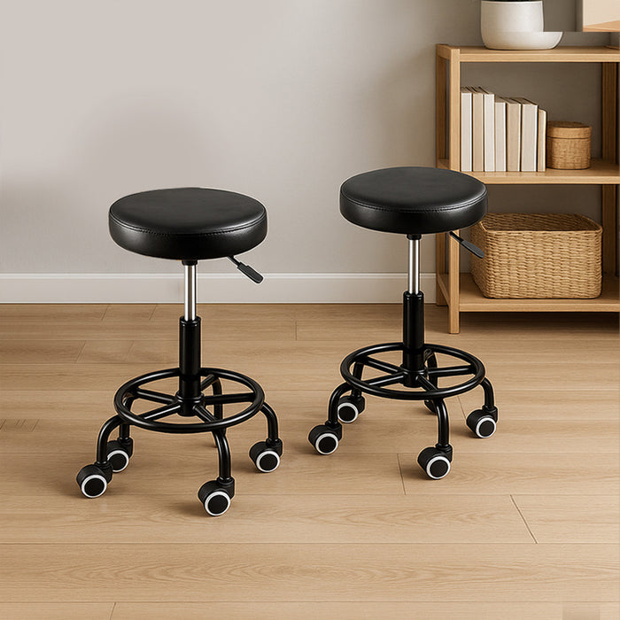 2X Salon Stool Swivel Bar Stools