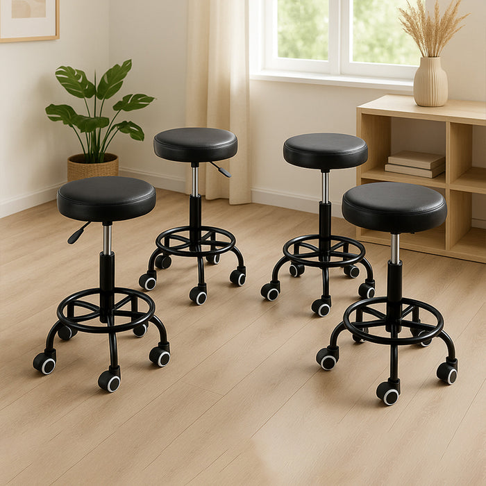 4X Salon Stool Swivel Bar Stools