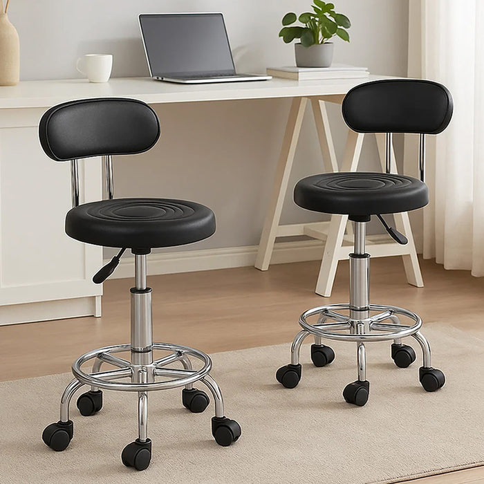 2X Salon Stool Swivel Bar Stools