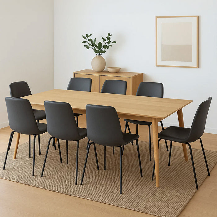 Stackable Dining Chairs Kitchen Grey Set Of 8