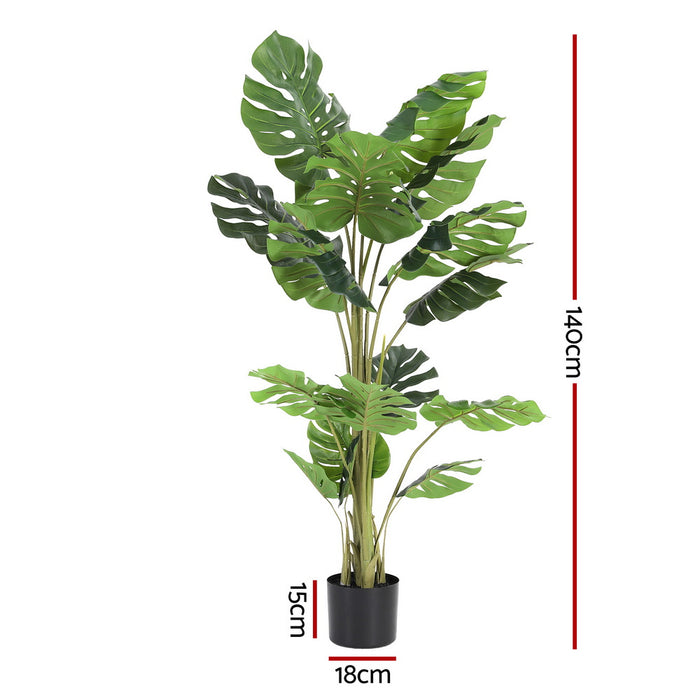 140cm Artificial Monstera Tree Faux Trees Indoor Decor Artificial Plants Lifelike Plant 1.4M