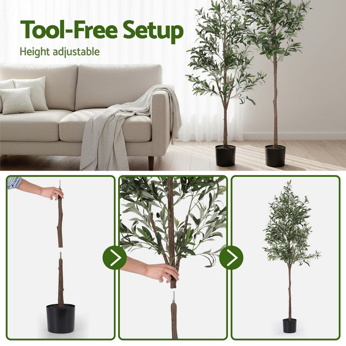 180Cm Artificial Olive Tree Faux Trees Indoor Decor Artificial Plants Lifelike Plant 1.8M