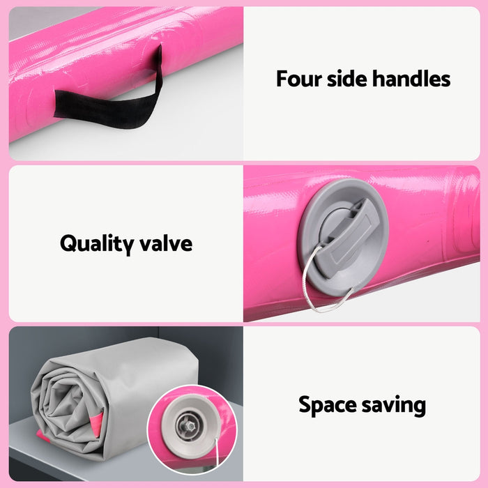 4M Air Track Gymnastics Tumbling Exercise Cheerleading Mat Inflatable Pink