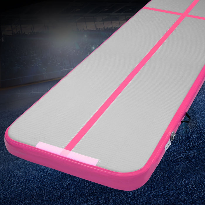 4M Air Track Gymnastics Tumbling Exercise Cheerleading Mat Inflatable Pink
