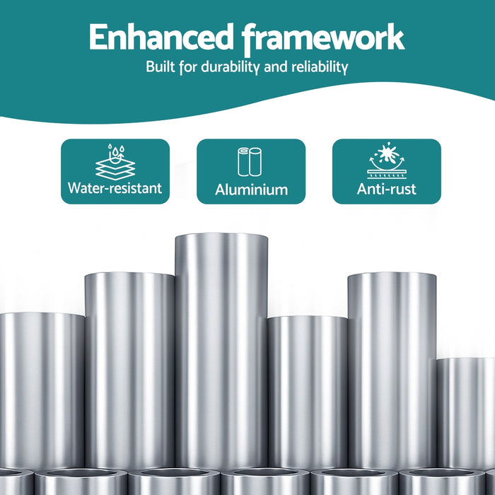 Retractable Folding Arm Awning Manual Sunshade 3.5M X 2.5M Grey