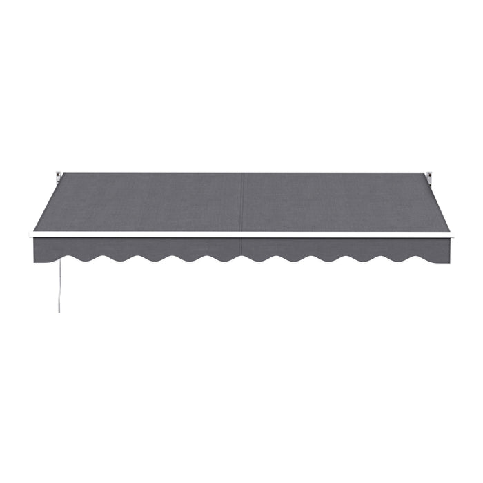 Retractable Folding Arm Awning Motorised Sunshade 3.5M X 2.5M Grey