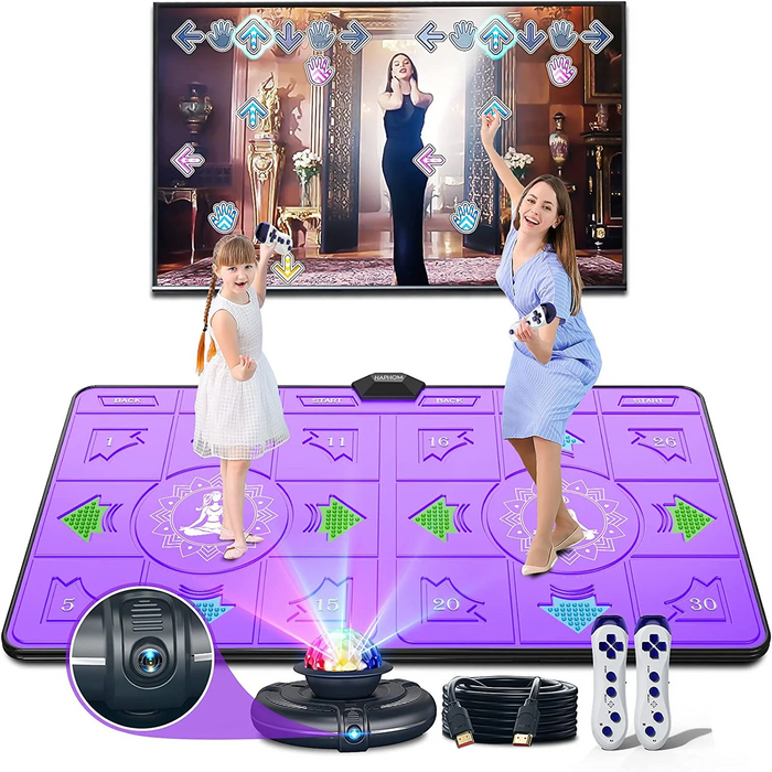 Wireless Dance Mat Game For Tv / Pc Double User With Motion Sensing & Non Slip Pads