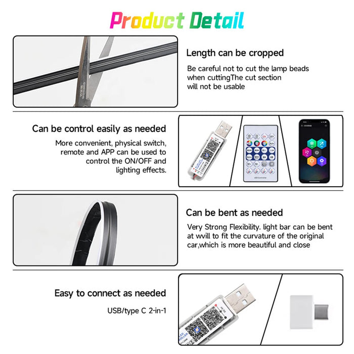 Auto Off Module For Tesla Model 3 Y S X 110Cm Strip