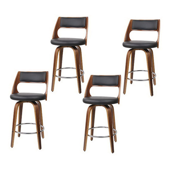 4X Bar Stools Swivel Leather Chair 65Cm