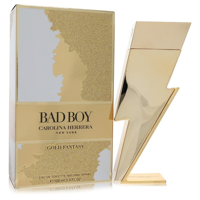Bad Boy Gold Fantasy Eau De Toilette Spray By Carolina Herrera For Men-100 Ml