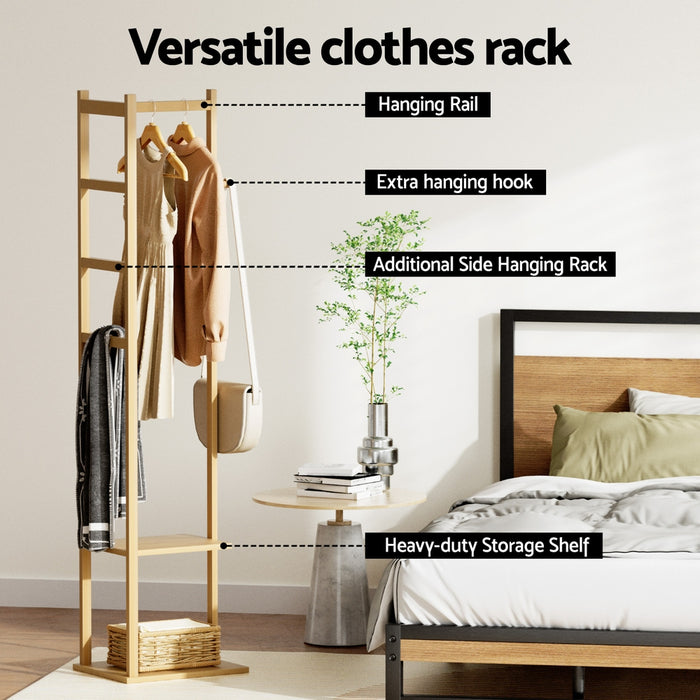 Clothes Rack Airer Coat Stand Bamboo