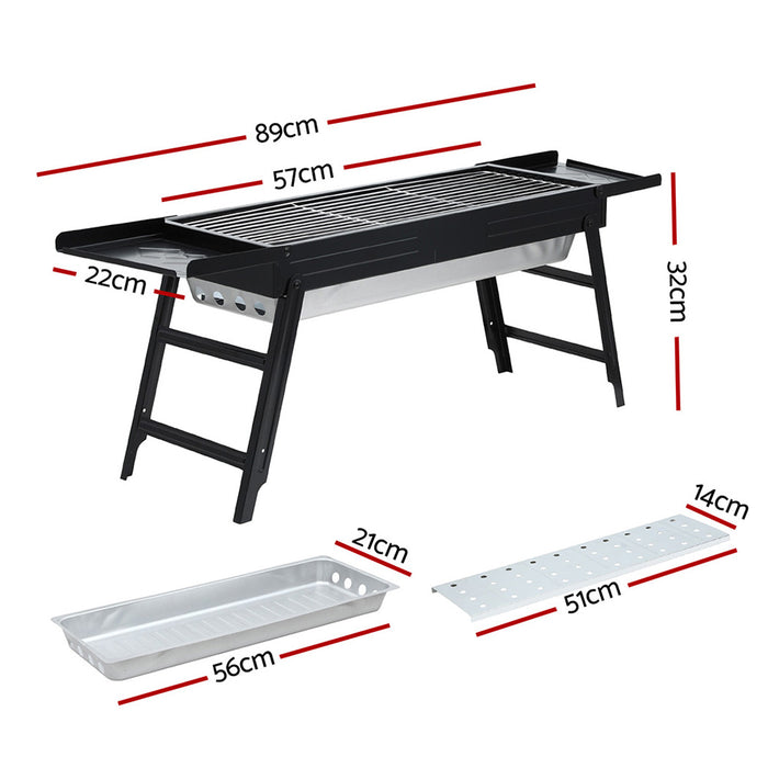 Charcoal Bbq Grill Smoker Portable Barbecue Outdoor Foldable Camping