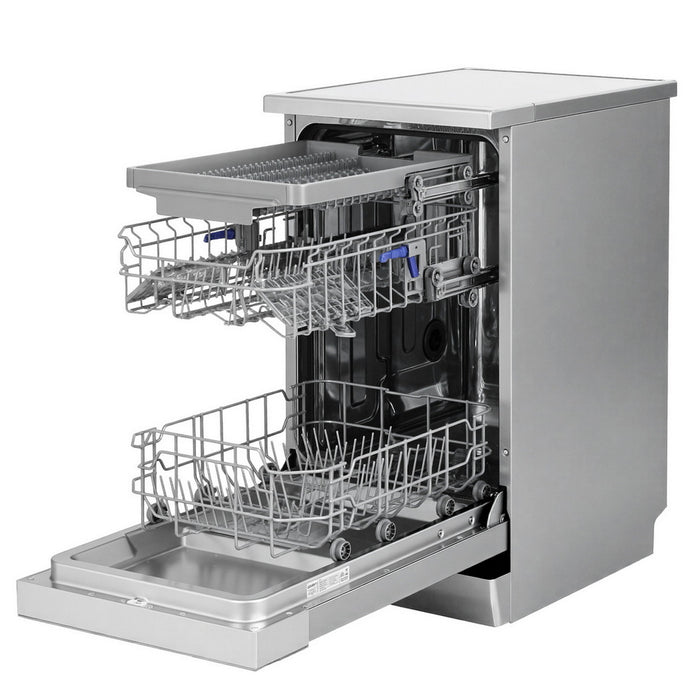 10 Place Settings Freestanding Dishwasher Silver