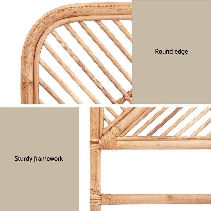 Bed Headboard Queen Bedhead Rattan Fred Pine